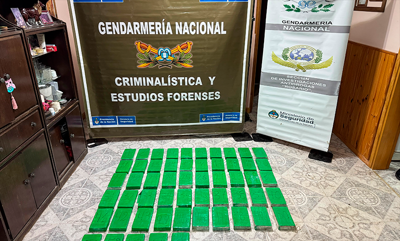 Incautan 55 kilogramos de cocaína en Roldán y detienen a integrante de una organización narcocriminal