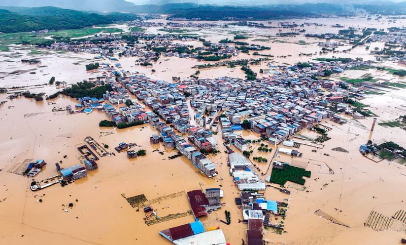 Devastadoras inundaciones en China: hay dos muertos y más de 55.000 damnificados