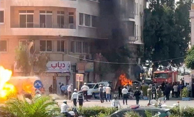 Atentado en Damasco: dos explosiones dejan 18 heridos cerca del hotel donde se alojaba Macron