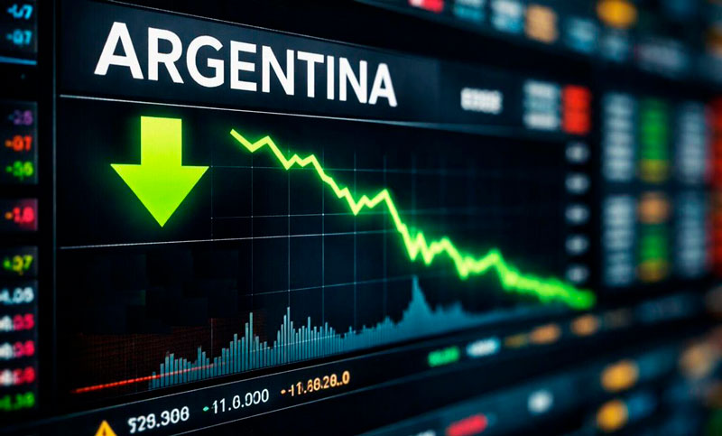 Tras dos días sin operaciones financieras argentinas, el riesgo país cae y se ubica cerca de los 400 puntos