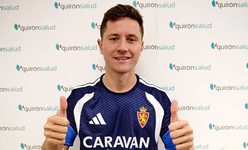 Ander Herrera regresó a España y fue presentado en el Zaragoza
