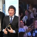 Insaurralde miró el partido de Argentina junto a un banquero libertario