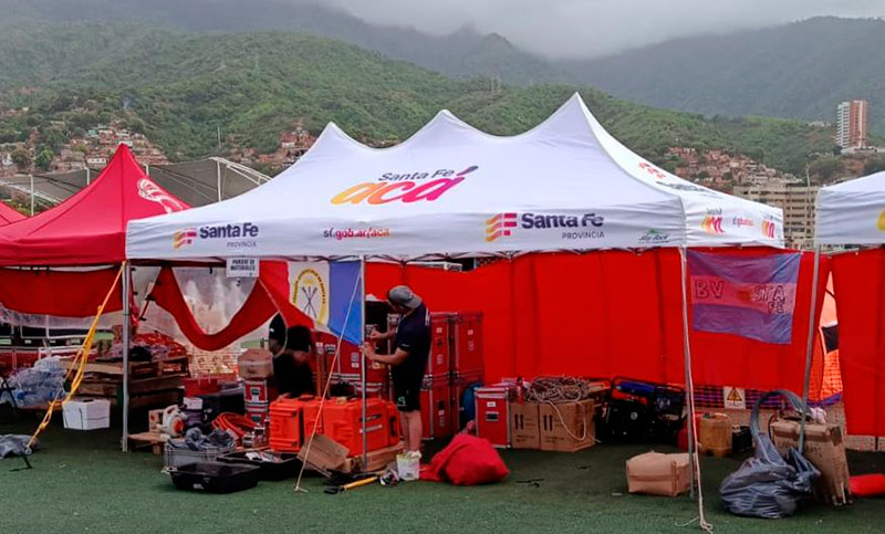 La brigada de Santa Fe comenzó sus tareas en las zonas afectadas por los terremotos en Venezuela