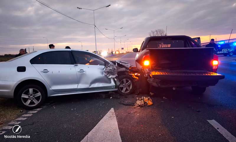 Varios choques tuvieron lugar en Circunvalación; en uno de autos se trasladaba Cococcioni