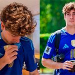 Colapinto llegó a la previa del GP de Bélgica con la camiseta de Messi y chicaneó a Inglaterra