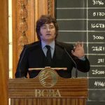 Milei fue criticado en la Bolsa de Comercio y respondió: “Si no te gusta, andate a Cuba”