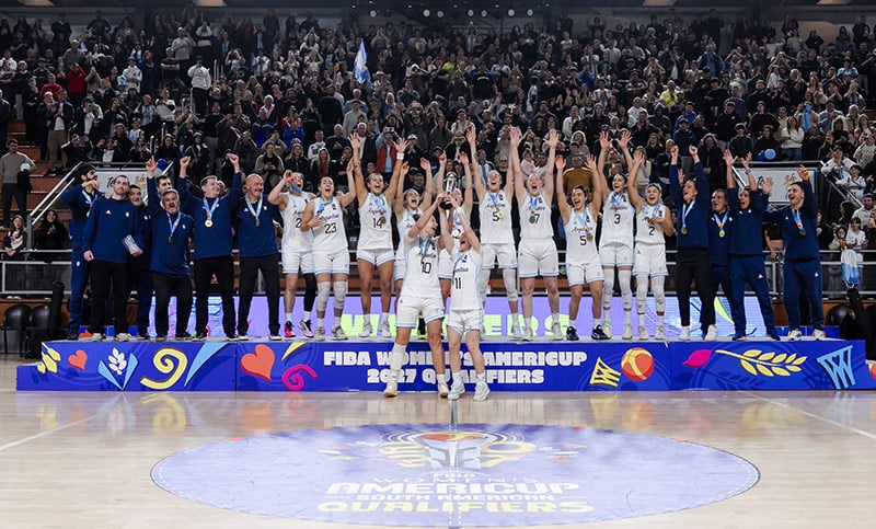 La Selección Femenina de básquet consiguió el bicampeonato sudamericano y clasificó a la FIBA Americup 2027