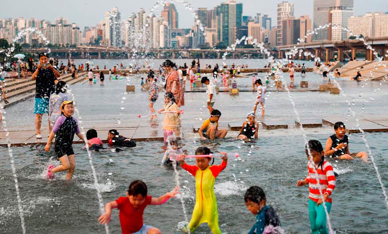 Corea del Sur: récord histórico de calor con 42,5 grados