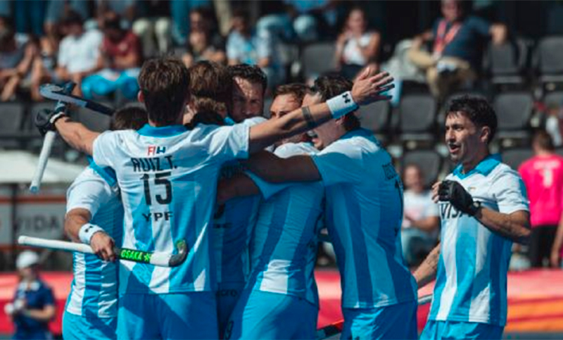 Los Leones golearon 5 a 3 a India y se acercaron a la semifinal del Mundial de Hockey