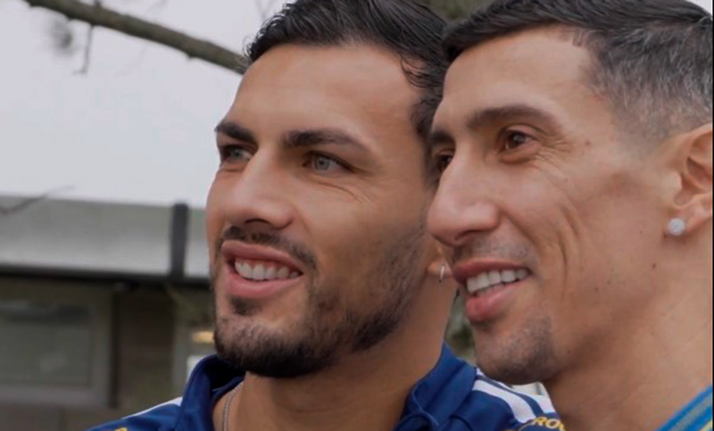 Paredes-Di María: los campeones del mundo se encontraron en Arroyo Seco