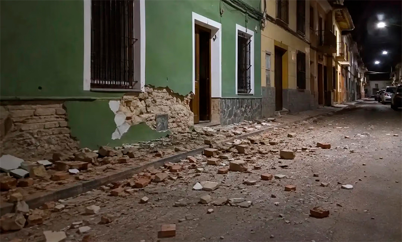 Un sismo de magnitud 4.8 afectó al sur de España y provocó destrozos en Granada