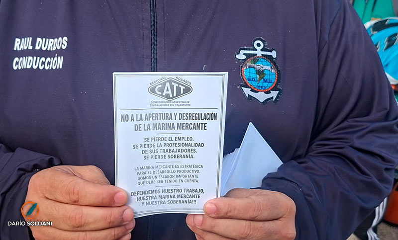 La CATT volanteó en Exportlog 2026: “Los trabajadores somos convidados de piedra”