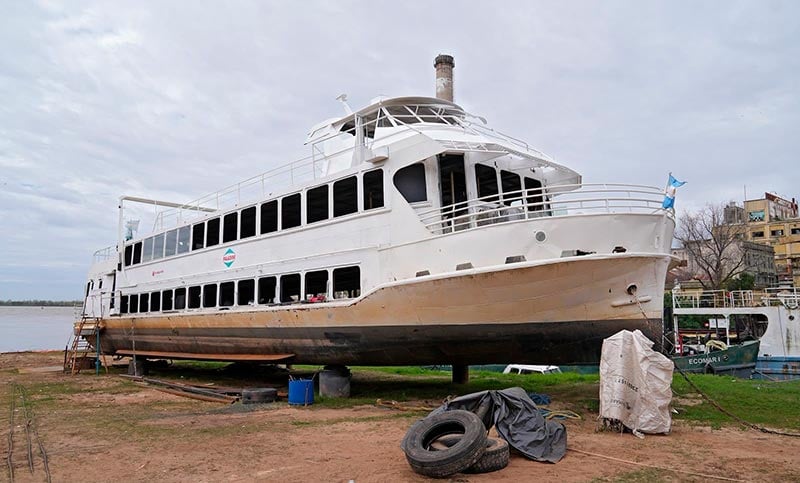 Barco Ciudad de Rosario: continúa la puesta a punto y estiman que en noviembre vuelve a navegar