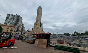 El Monumento comienza a transformarse para recibir la Ceremonia de Apertura de los Juegos Suramericanos