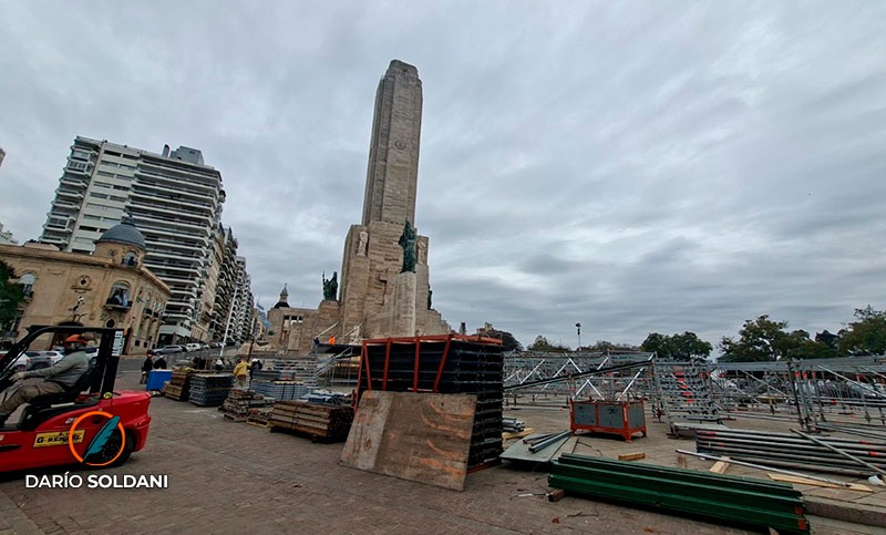 El Monumento comienza a transformarse para recibir la Ceremonia de Apertura de los Juegos Suramericanos