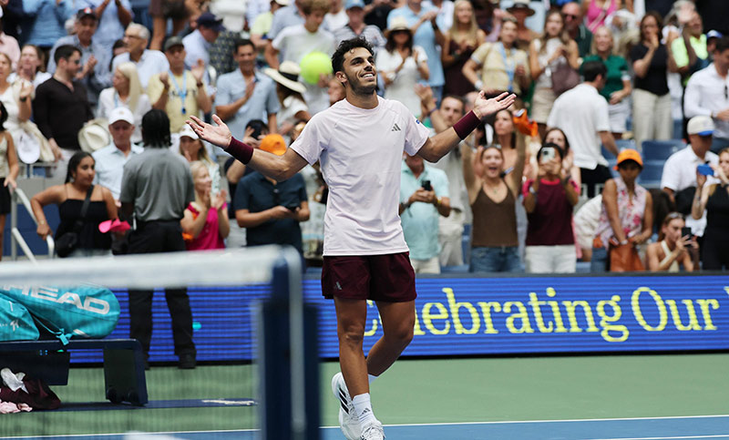 Cerúndolo remontó un partido increíble ante Fritz y se instaló en octavos del Us Open