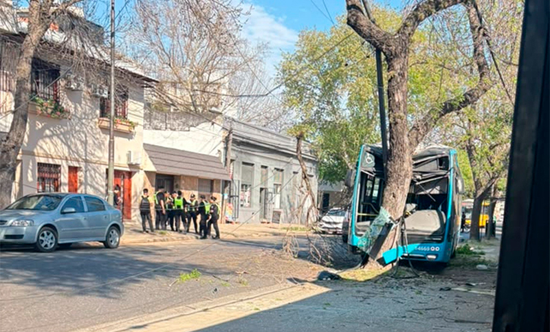 Un colectivo chocó contra un árbol cerca de la Terminal de Rosario: hubo pasajeros heridos y el chofer fue hospitalizado