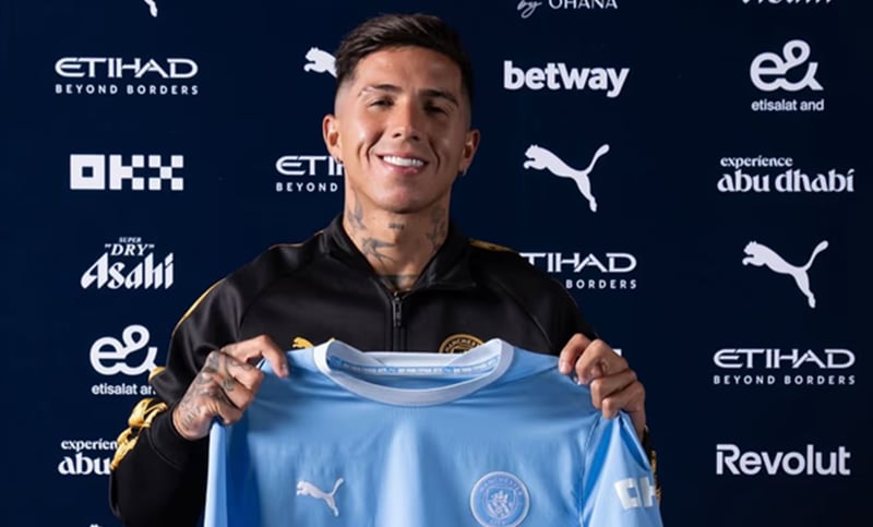 Manchester City anunció a Enzo Fernández como nuevo refuerzo en un fichaje récord