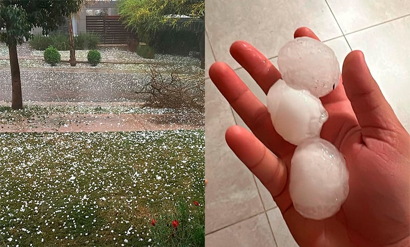 El temporal en Córdoba causó destrozos: cayó granizo del tamaño de una pelota de golf