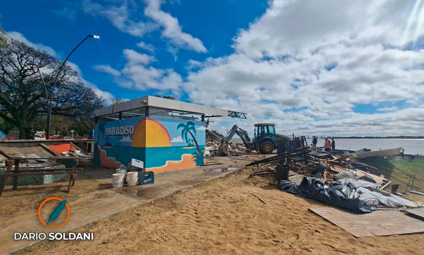 Avanzan las obras en la nueva costa norte: demuelen el bar Paradiso para ganar más playa pública