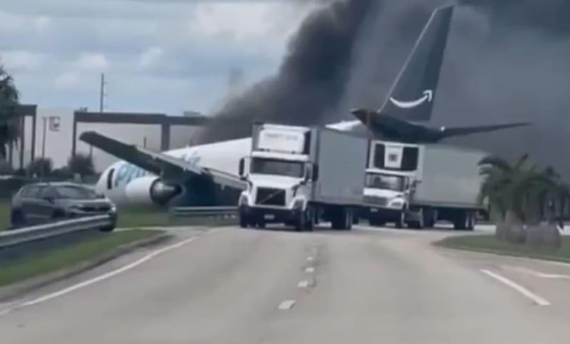 Un avión de carga se estrelló cerca del aeropuerto de Miami