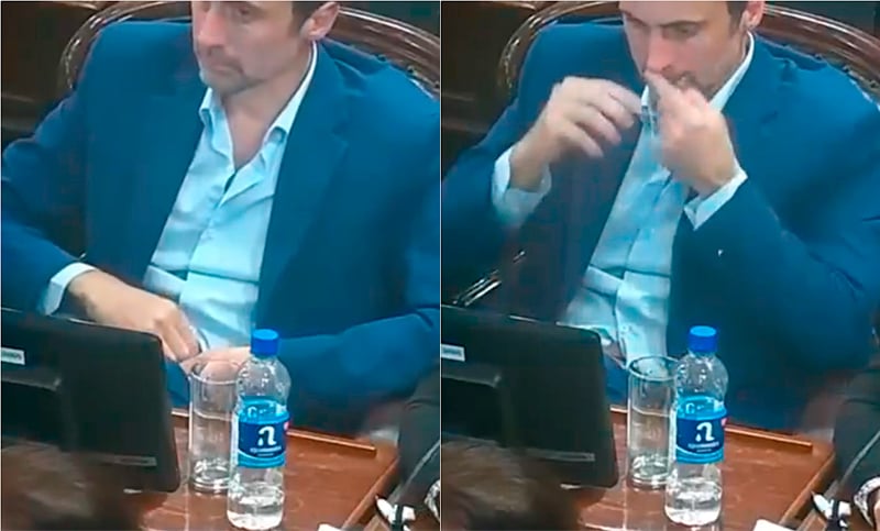 Un diputado entrerriano negó drogarse durante una sesión: “Es una birome, la cual uso para rascarme el ombligo”