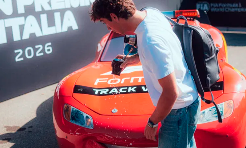 Colapinto y el “Rayo McQueen” juntos en el inicio de las actividades del Gran Premio de Italia