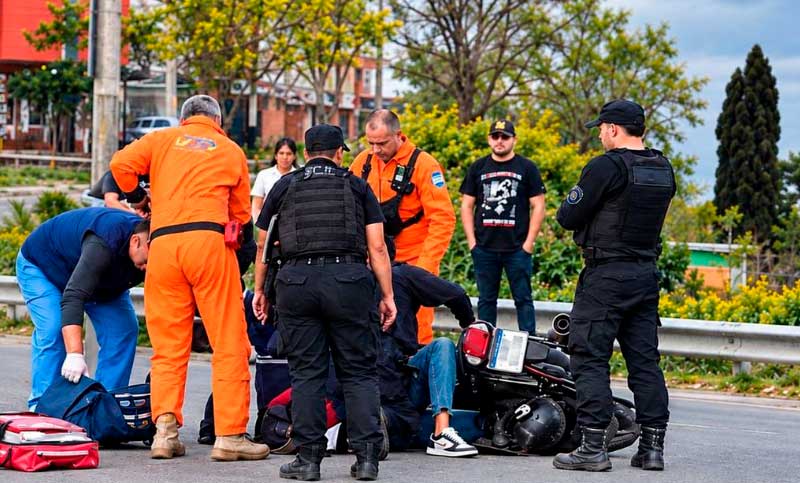Siniestro en ruta 34: una motociclista debió ser trasladada en helicóptero al Clemente Álvarez