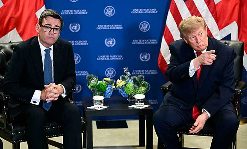 Con Malvinas en la agenda, Trump se reunió con el primer ministro británico