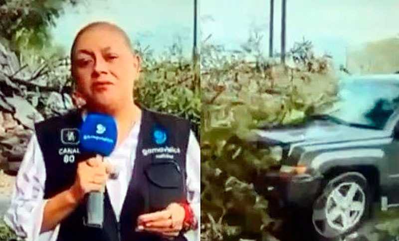 Estremecedor siniestro en vivo: atropellaron a una cronista y a su camarógrafo mientras salían al aire en México