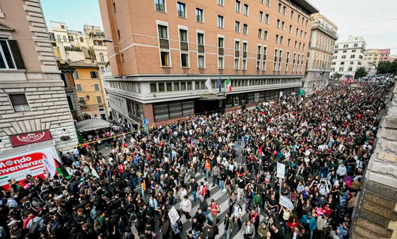 Violenta protesta en Italia: huelga general contra el gobierno de Meloni terminó con enfrentamientos y detenidos
