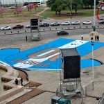 Apareció una camiseta gigante de Messi en el Monumento a la Bandera: ¿de qué se trata el homenaje?