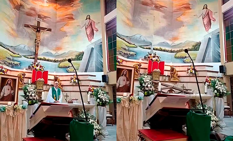 Tragedia en Ecuador: un sacerdote murió tras ser golpeado por una cruz que se desprendió de la pared en plena misa