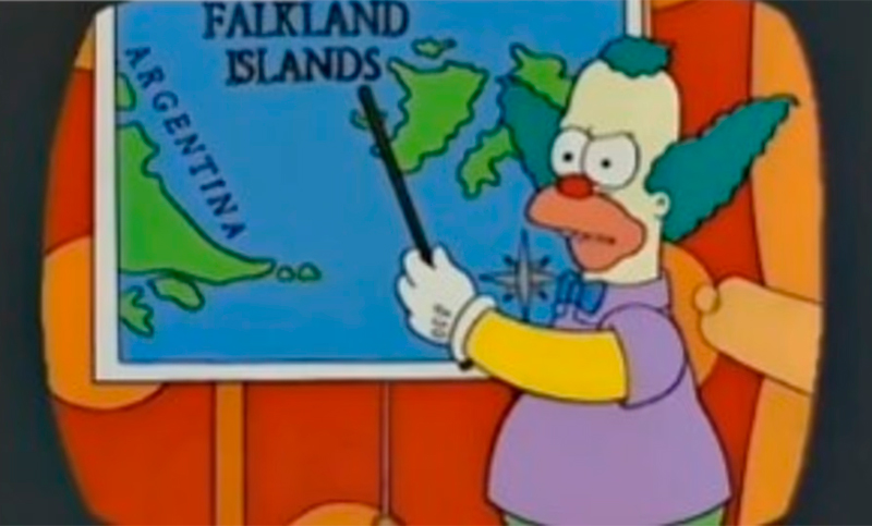 Patriotismo cero: Telefe eliminó una escena de Los Simpsons que hablaba de las Malvinas