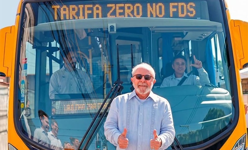 Brasil: Lula propone que el transporte público sea gratuito los fines de semana