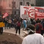 La Policía reprimió a personas que arrojaron piedras durante la Marcha Universitaria en Buenos Aires