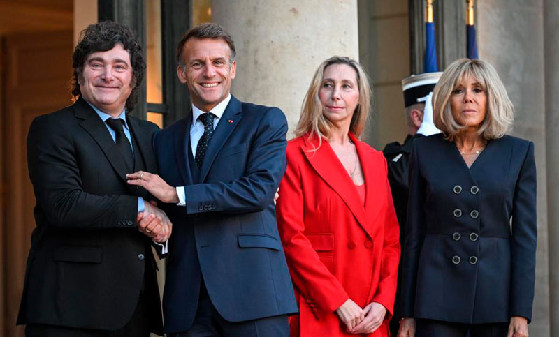 Milei se reunió con Macron en Francia, hablaron de inversiones y le preguntaron por el ajuste de cuentas públicas