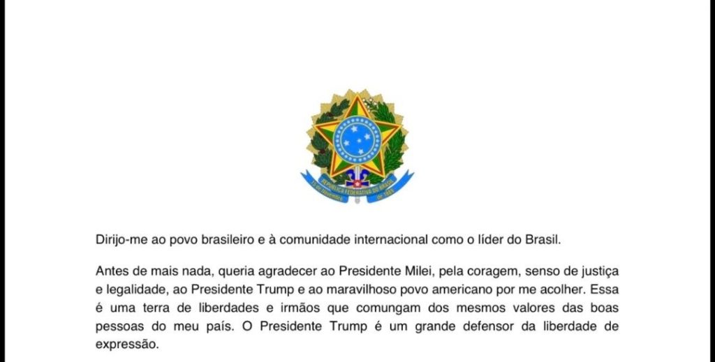 Segunda versión del documento de Bolsonaro.