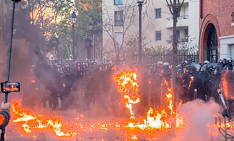 Francia: más de 400 detenidos en la tercera jornada consecutiva de protestas contra el costo de vida